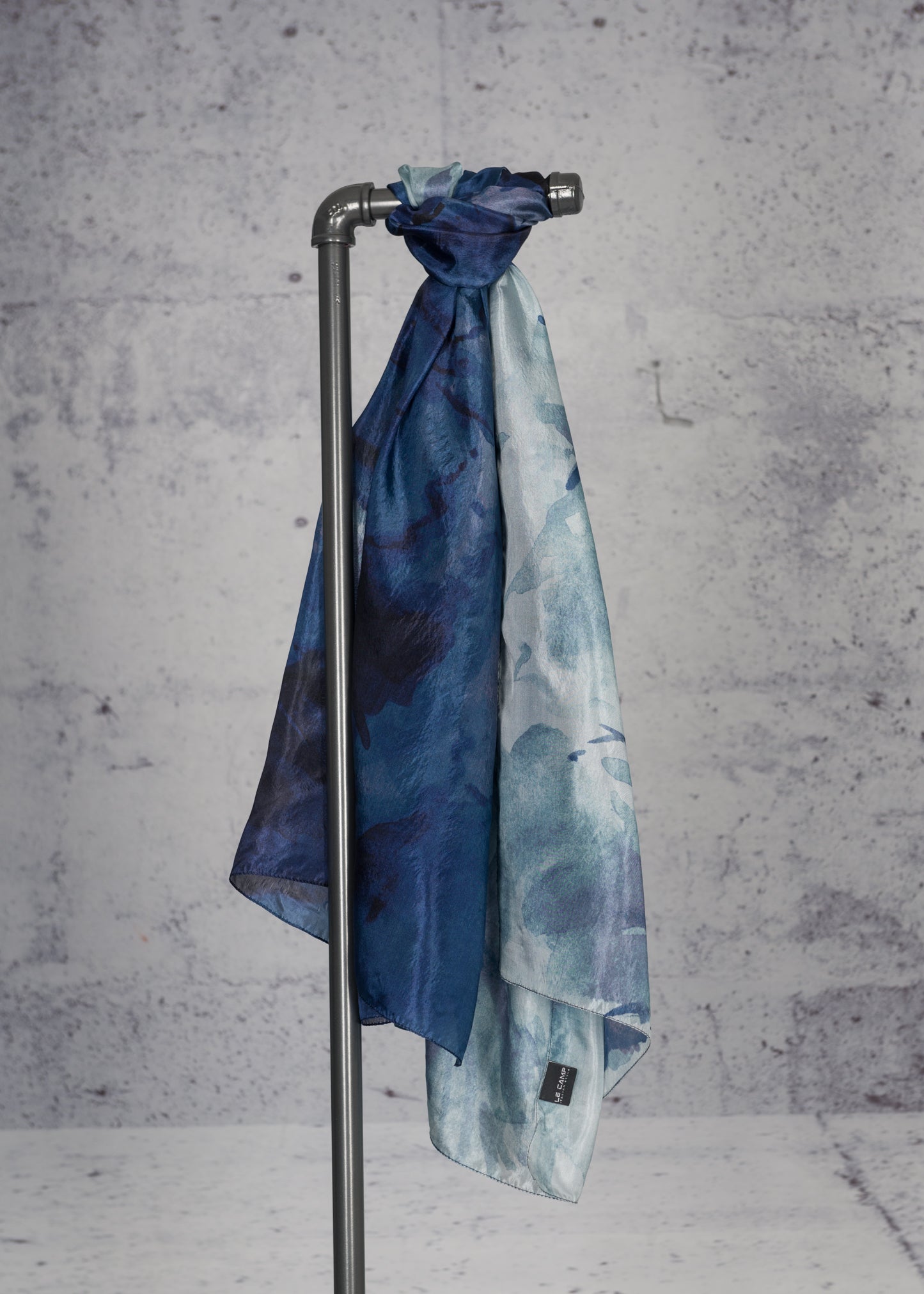 Blue Rose Silk Scarf