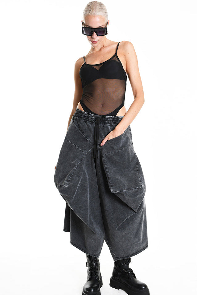 Unisex gaucho, oversized pants made by La Haine Italy - available at LiLi The First boutique Washington DC