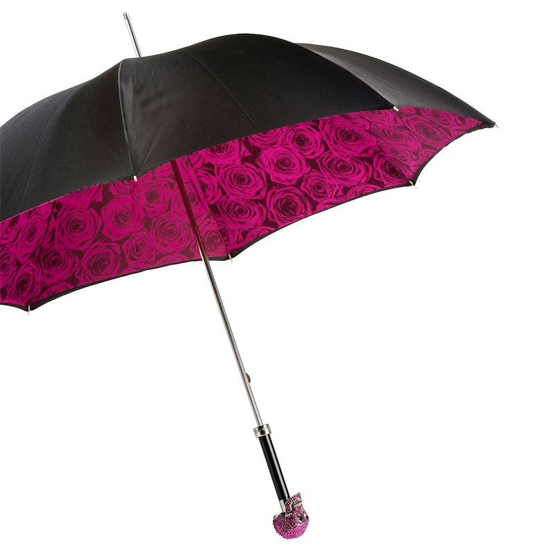 Pasotti _Roses_Skull_Handle_umbrella