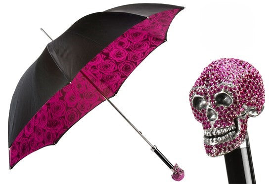 Pasotti _Roses_Skull_Handle_umbrella