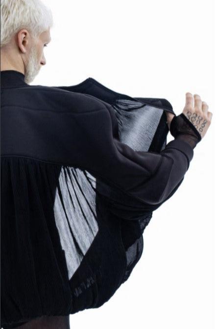 Vague Black - LiLi The First boutique Mesh Aviator Jacket